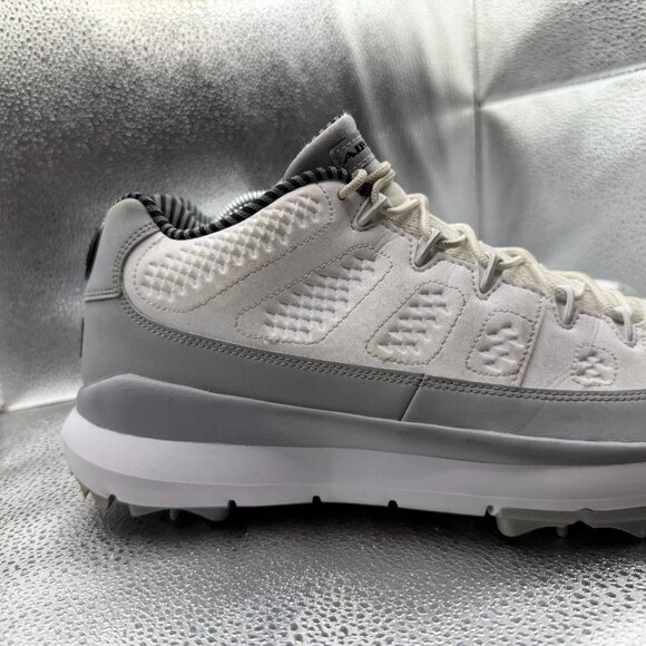 Size 11 Nike Air Jordan Retro 9 White Wolf Gray Mens Golf Sneakers‎ 833798-103 main image 12